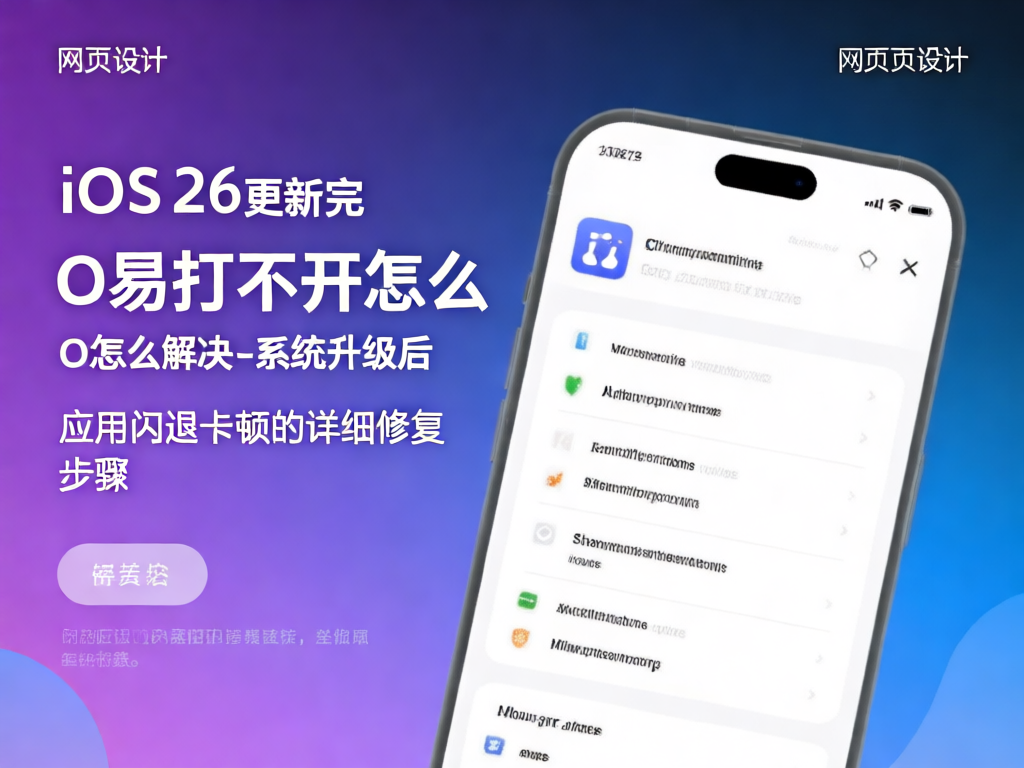 iOS 26 O易应用修复